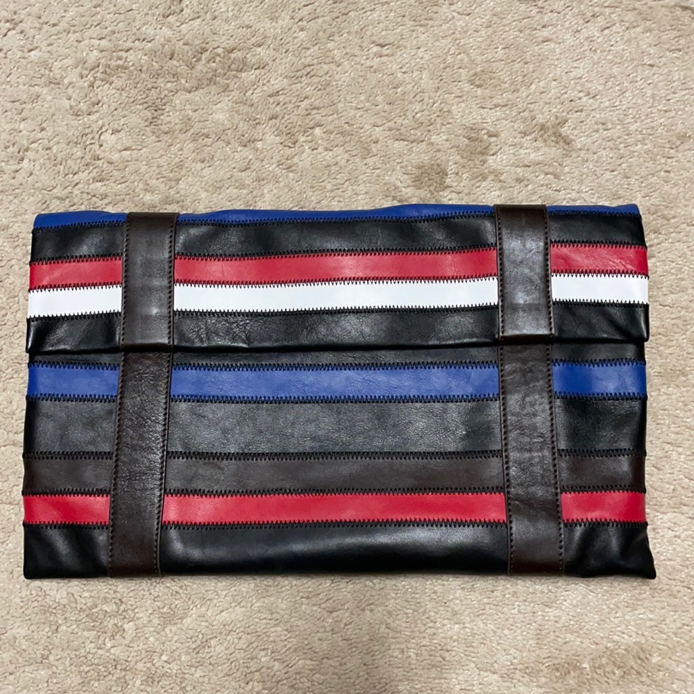 Worth New York Leather clutch bag.